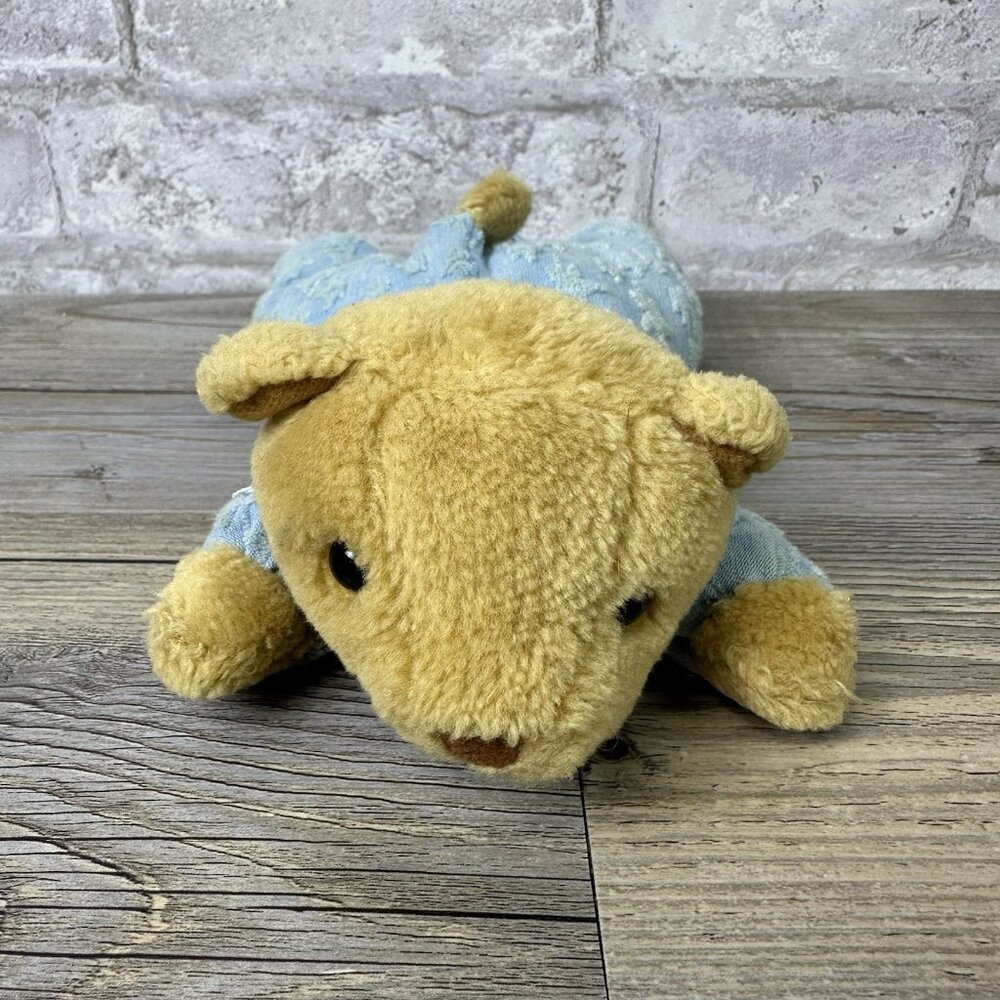 Eden Teddy Bear Plush VINTAGE Blue Pajamas Stars Baby Animal Terry Cloth 4200